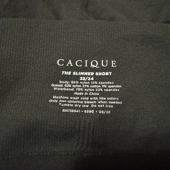 Cacique The Slimmer Short Black Size 22/24 - Picture 2 of 3